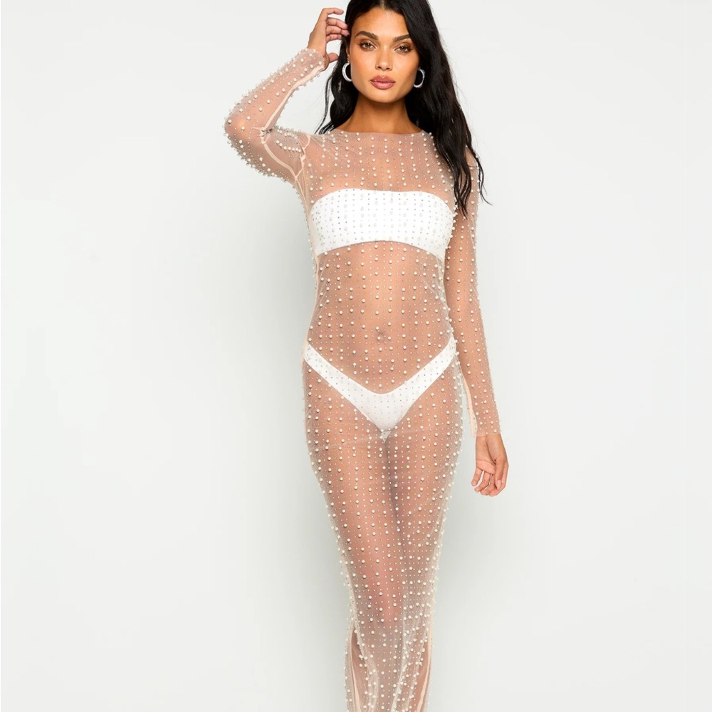 NWT beach bunny champagne nights maxi dress cover up